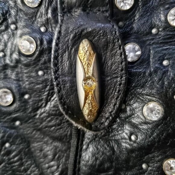 Buttero Italian Leather Rhinestone Embellished Western cowboy boots sz 37 US 7 - Picture 4 of 16